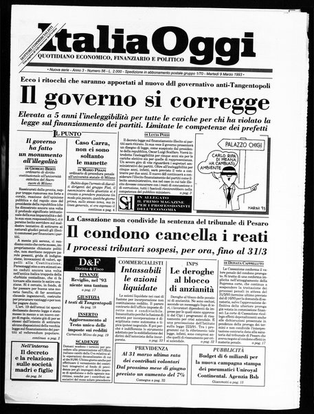 Italia oggi : quotidiano di economia finanza e politica